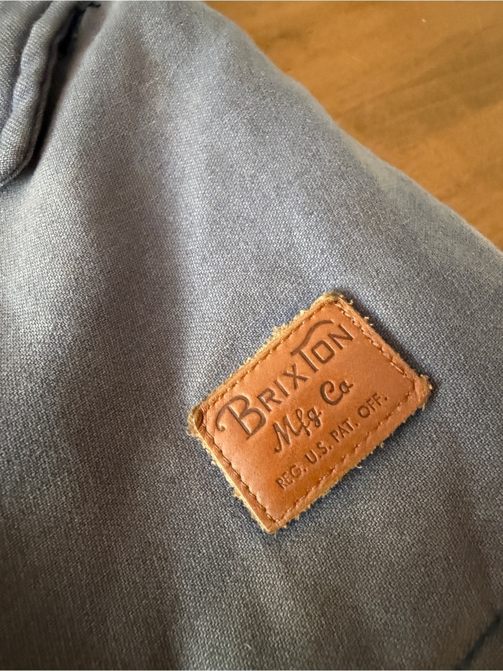 Brixton Men's Slate Gray Canvas Field Jacket with Dark Corduroy Collar - Picture 3 of 5